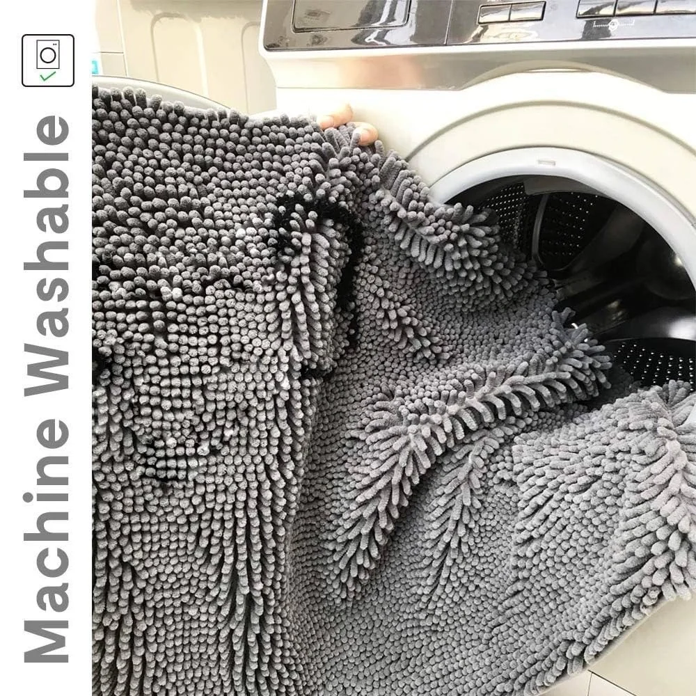 Grey Area Rugs 3x5 feet Mats Gray Indoor Shaggy Ultra Soft Water Absorbent